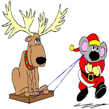 Christmas mouse and reindeer